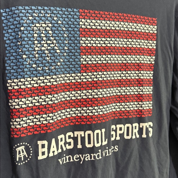 Vineyard Vines Barstool Sports Men's Dark Blue Long Sleeve Tee Size XS - Picture 3 of 8